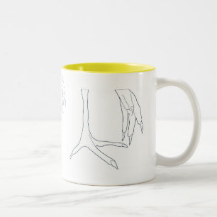 Huhnfüße Zweifarbige Tasse