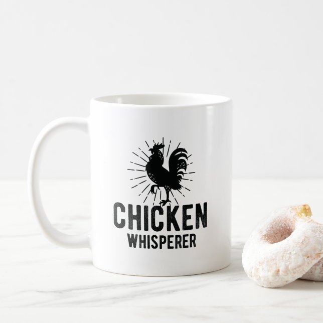 Huhnwhisperer-lustiger Kaffeetasse (Mit Donut)