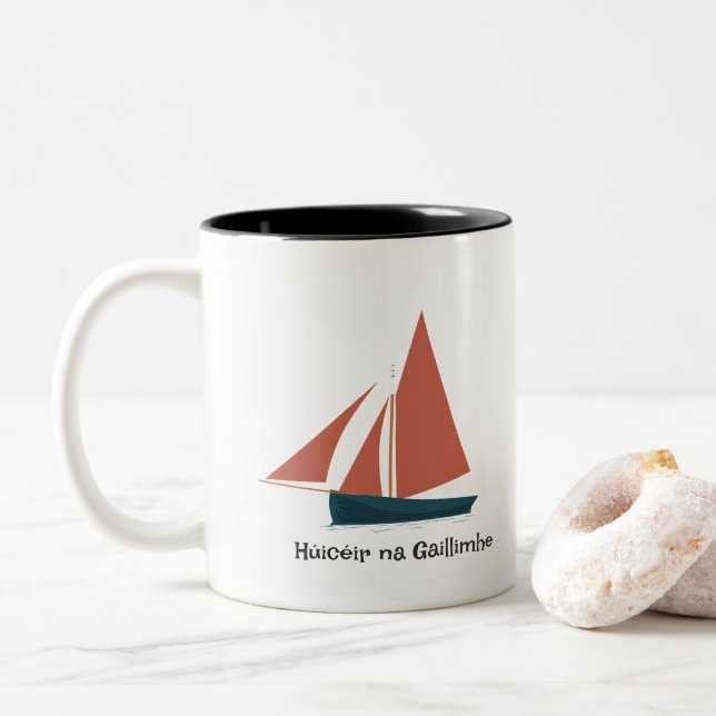 Húicéir na Gaillimhe | Galway Húicéir | Mug Zweifarbige Tasse (Mit Donut)