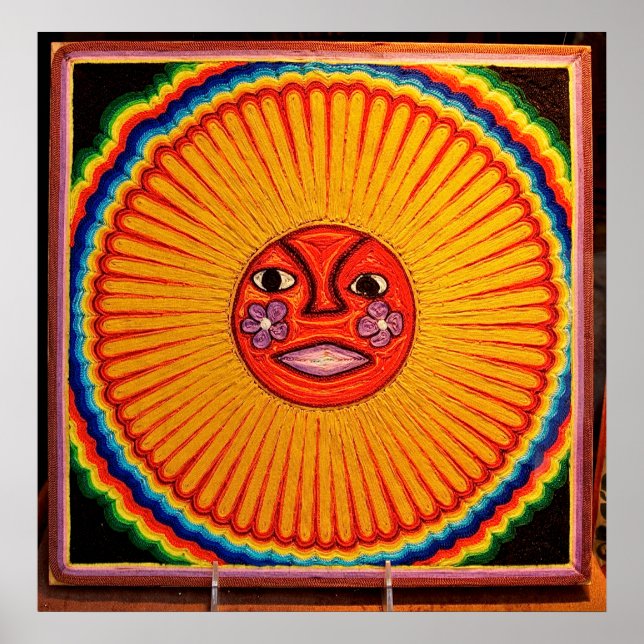Huichol String Art, Mexiko Grosses Foto zur Leinwa Poster (Vorne)