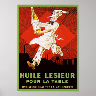 Huile Lesieur Vintage Ad Poster