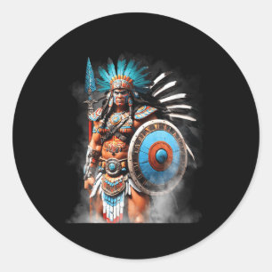 Huitzilopochtli Aztec Sun and War God Tenochtitlan Runder Aufkleber