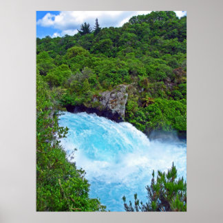 Huka Falls auf dem Waikato River, Neuseeland Poster