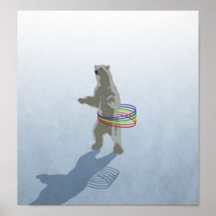 Hula-Band Eisbär-Plakat Poster