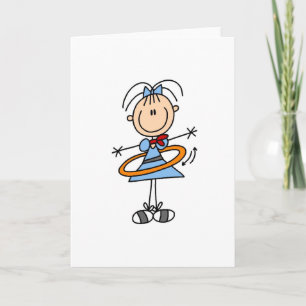 Hula Band-Strichmännchen-T - Shirts und Geschenke Karte