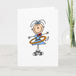 Hula Band-Strichmännchen-T - Shirts und Geschenke Karte