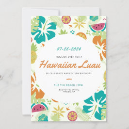 Hula Birthday Invite Einladung