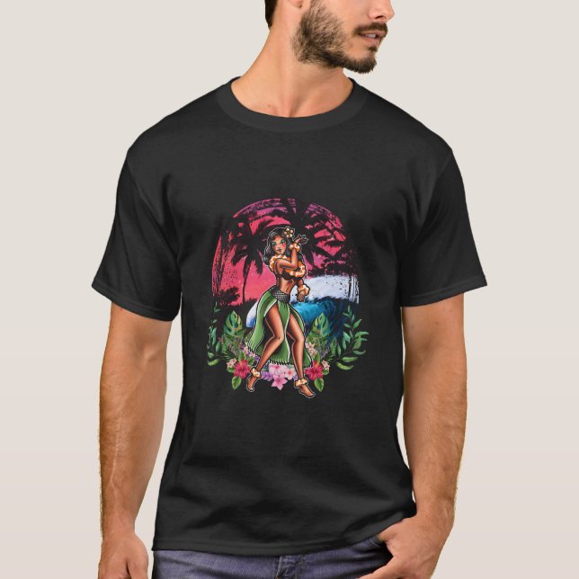 Hula Dance Hawaii Hula Dancer Hawaiian Aloha Hawai T-Shirt (Vorderseite)