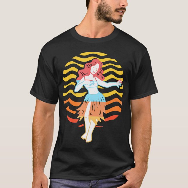 Hula Dance Hawaii Hula Dancer Hawaiian Girl Aloha T-Shirt (Vorderseite)