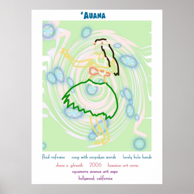 Hula Dancer Art Print Poster (Vorne)