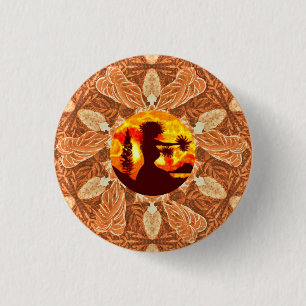 Hula Dancer Button