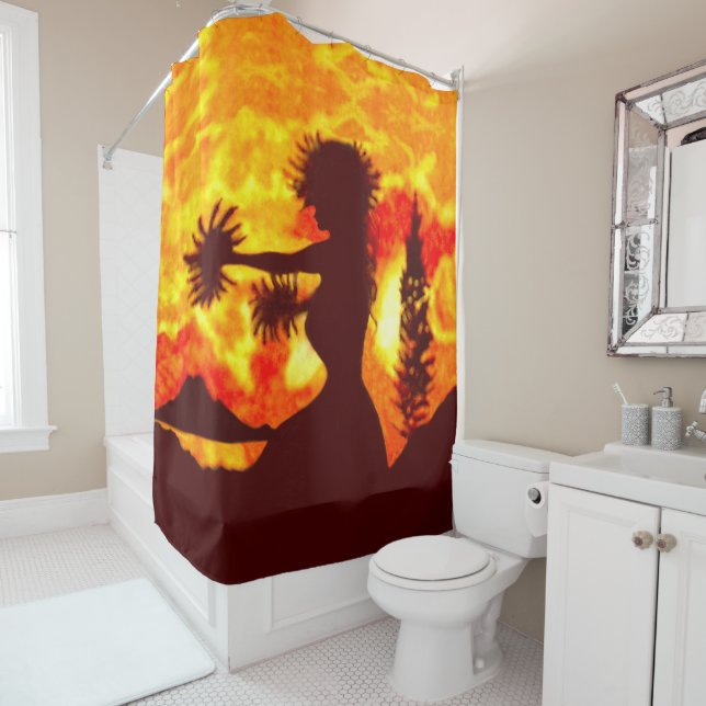 Hula Dancer  Duschvorhang (Beispiel)