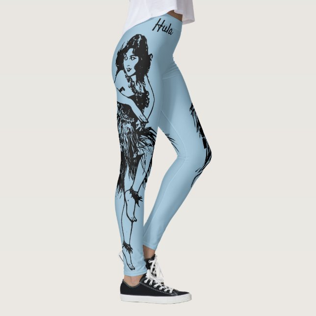 Hula Dancer Original Art Workout Leggings (Rechts)
