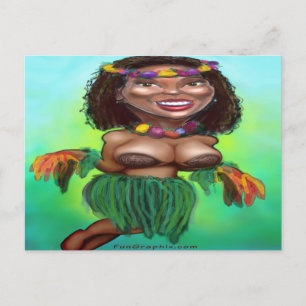 Hula Dancer Postkarte