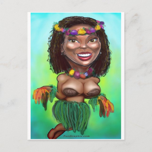 Hula Dancer Postkarte (Vorderseite)
