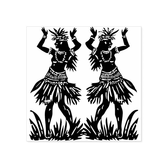 Hula Dancer Rubber Briefmarke Gummistempel (Prägung)