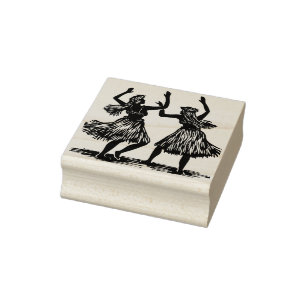 Hula Dancer Rubber Briefmarke Gummistempel