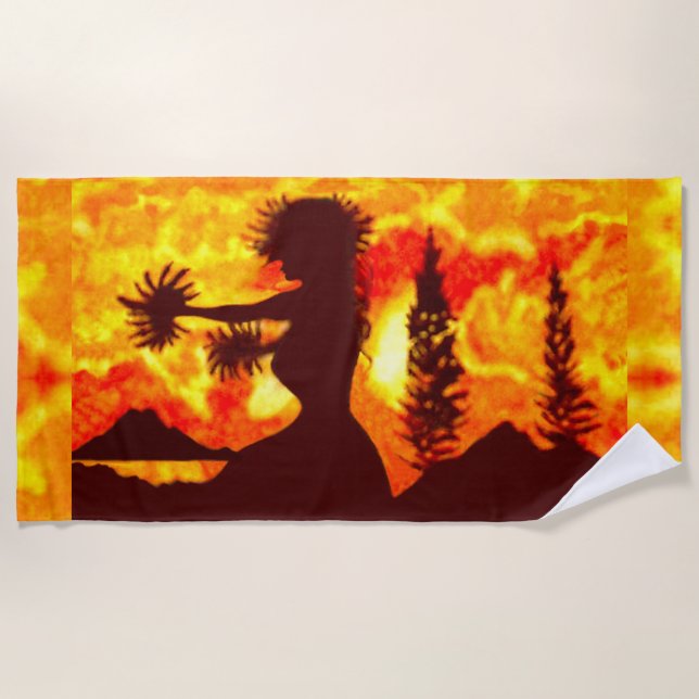 Hula Dancer  Strandtuch (Vorderseite)