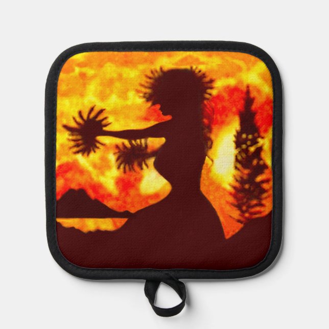 Hula Dancer  Topflappen (Vorderseite)