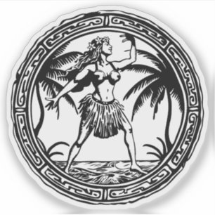 Hula Dancer Vinyl Aufkleber