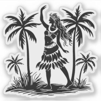 Hula Dancer Vinyl Aufkleber