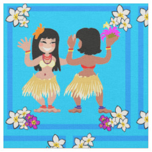 Hula Dancers drucken auf Stoff