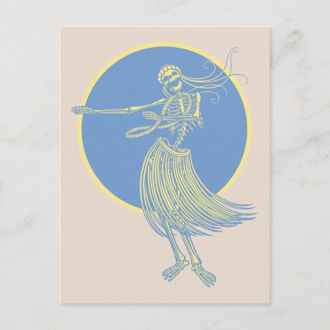 Hula Death Luau Postkarte (Vorderseite)
