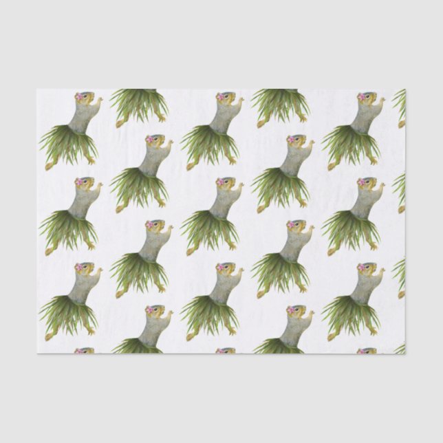 Hula-Eichhörnchenpapier Seidenpapier (Vorderseite)