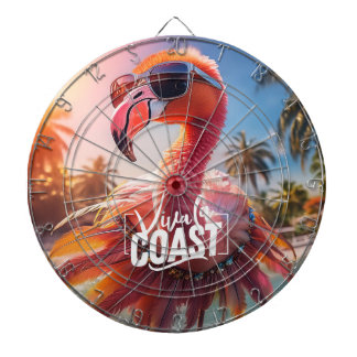 Hula Flamingo Wearing Sunglasses Dartscheibe