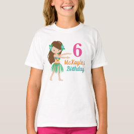 Hula Girl Dancer Niedlich Custom Kindergeburtstag  T-Shirt