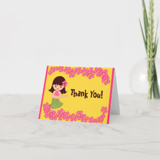 Hula Girl Danke-Card Dankeskarte