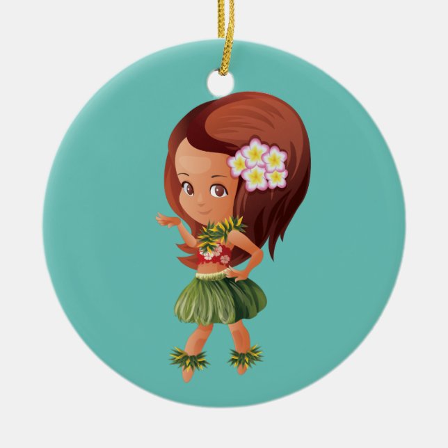 Hula Girl Keramikornament (Vorne)