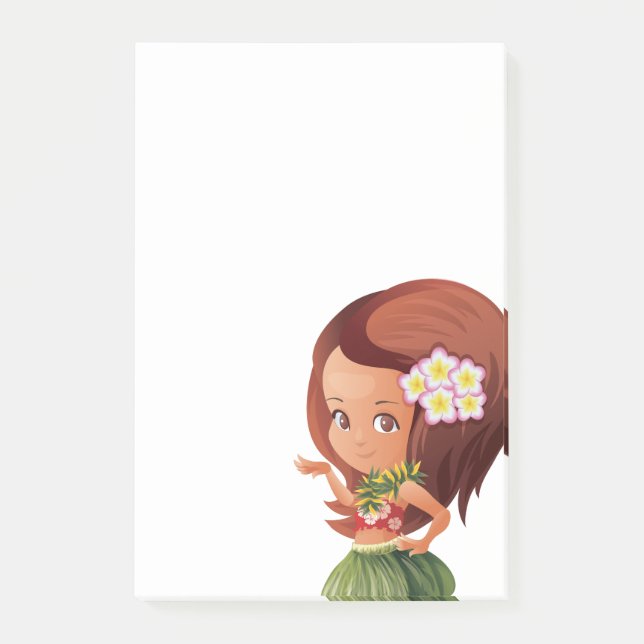 Hula girl post-it klebezettel (Vorderseite)