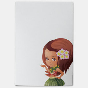 Hula girl post-it klebezettel