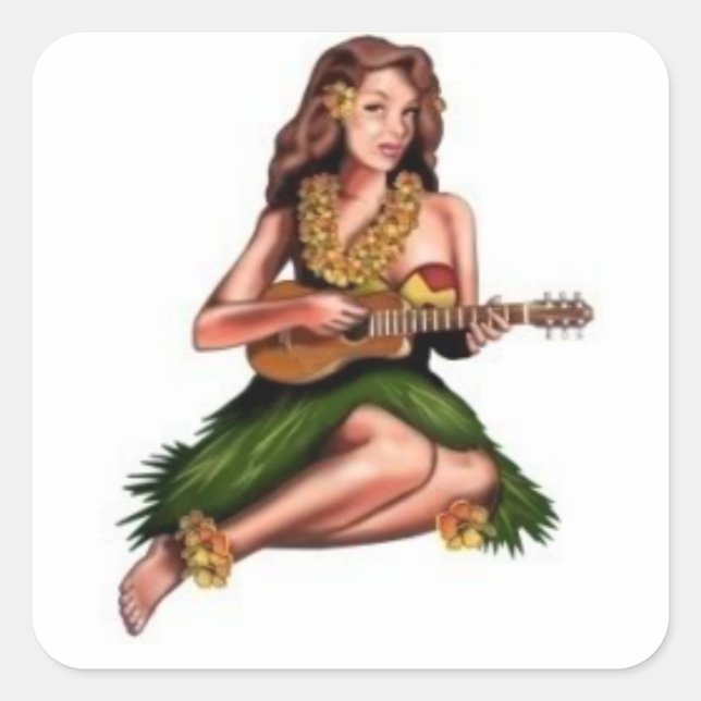 hula girl stickers (Vorderseite)