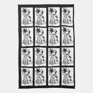Hula Girls Dancer Hawaiian Palm Tree Tropical Kitc Geschirrtuch