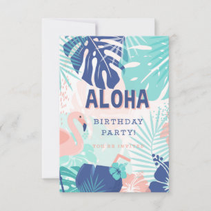 Hula Hawaiian Luau Thema Geburtstag Einladung