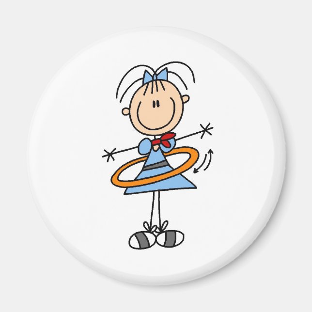 Hula Hoop Girl Magnet (Vorne)