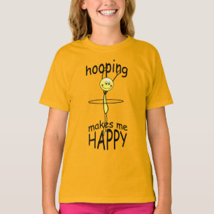 Hula Hoop Hooping Happy Funny T - Shirt