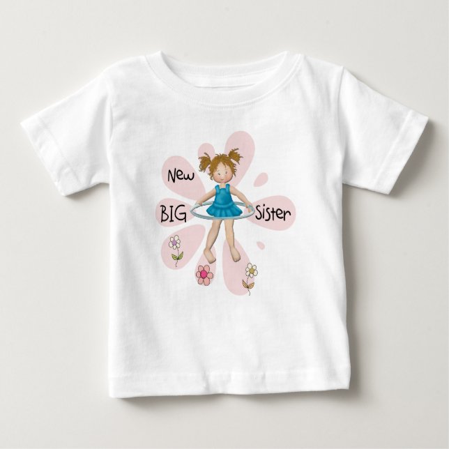 Hula Hoop New Big Sister Baby T-shirt (Vorderseite)