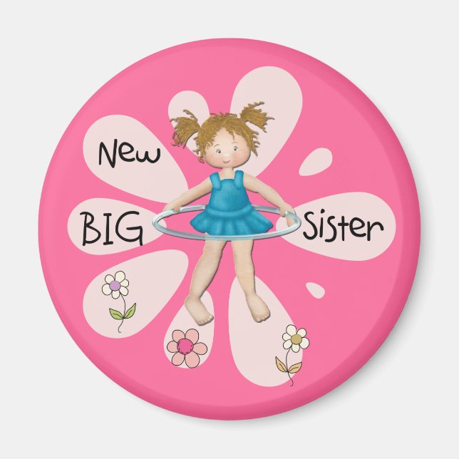Hula Hoop New Big Sister Magnet (Vorne)