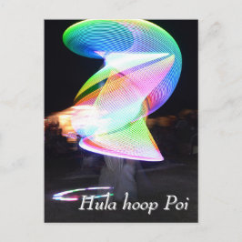 Hula hoop Poi twirler Postkarte