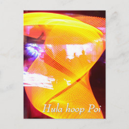 Hula hoop Poi twirler Postkarte