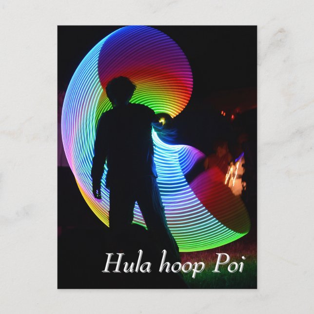 Hula hoop Poi twirler Postkarte (Vorderseite)