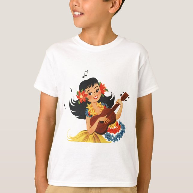 Hula Hula Mädchen T-Shirt (Vorderseite)