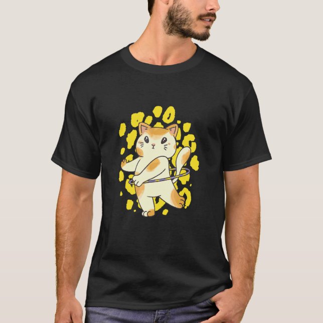 Hula-Katze T-Shirt (Vorderseite)