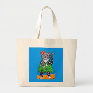 Hula Katzen-Strandtasche Jumbo Stoffbeutel