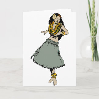 Hula Mädchen Karte