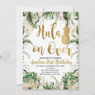 Hula On Over Party, Ananas Geburtstag Einladung