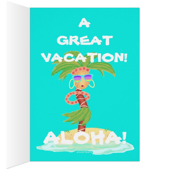 Hula Palm Urlaubskarte (Innen (Rechts))